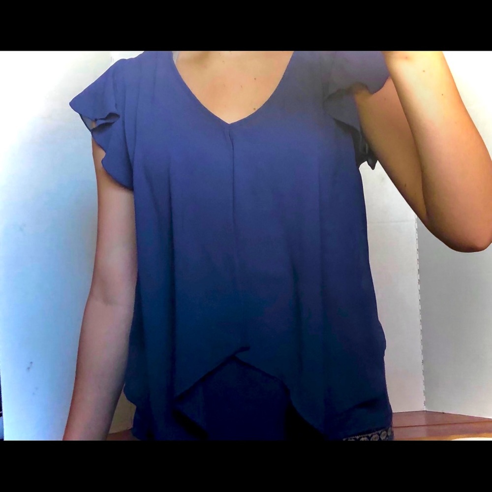 Navy blue shirt/blouse